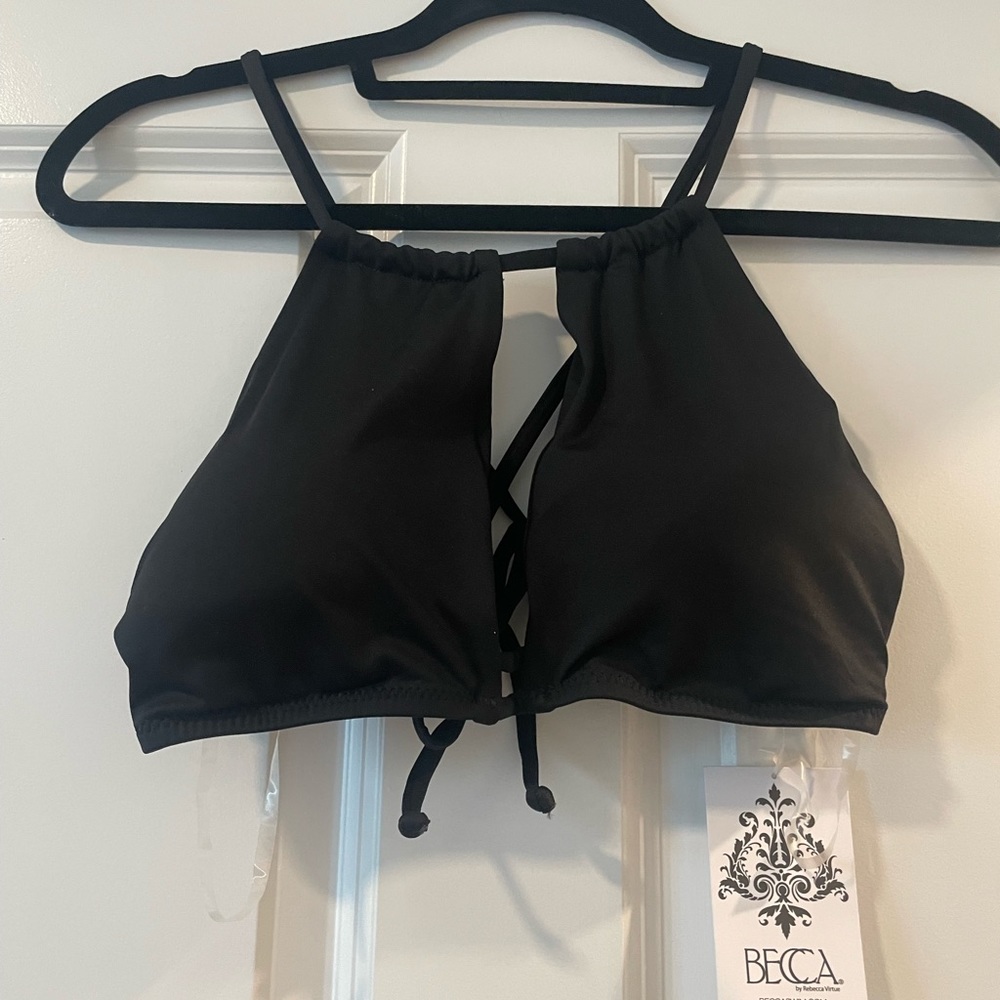 Brand new Becca by Rebecca Virtue Black Bikini Top in Size D